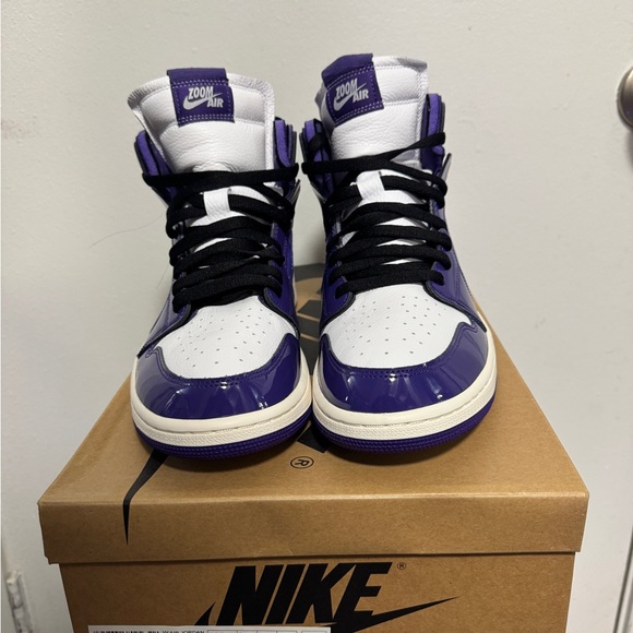 Jordan 1 High Zoom Air CMFT Purple Patent (Women's Size:11.5) NEW NEW NEW - Picture 10 of 14